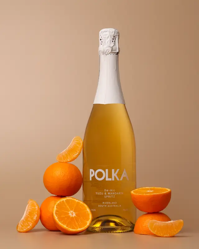Polka De-Alc Yuzu and Mandarin Spritz